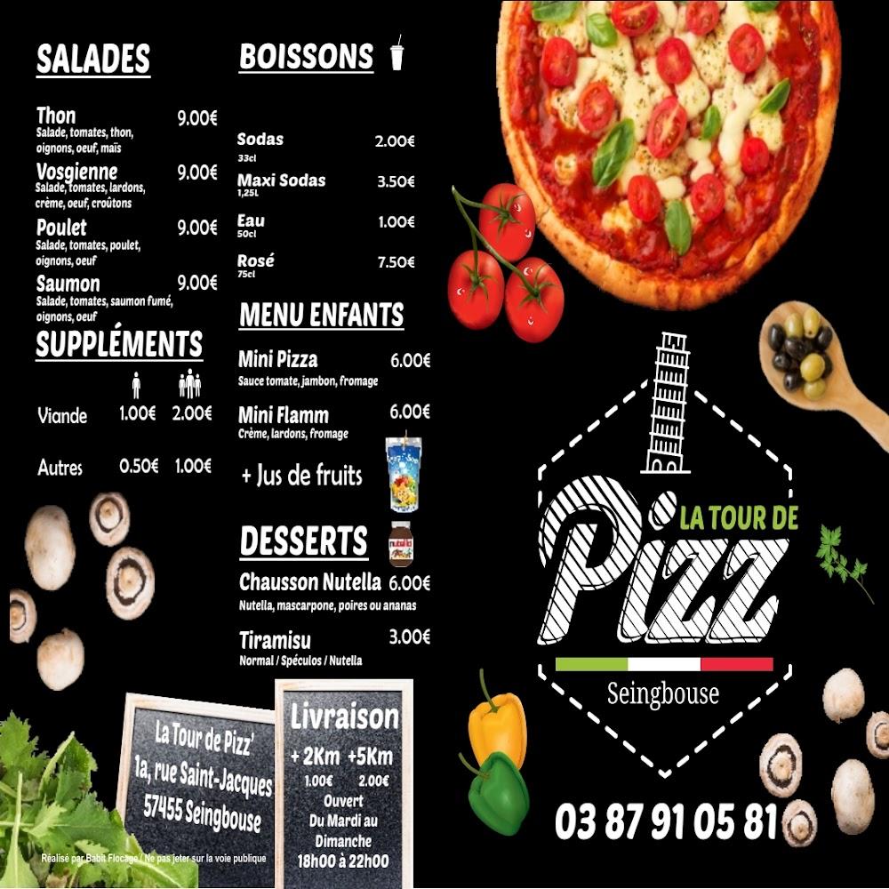 La Tour De Pizz' - Menu Image 1